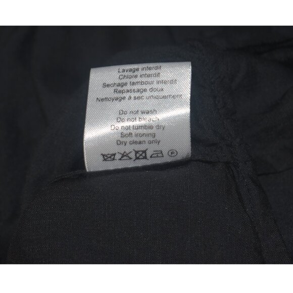 IRO Finley Lace up Front Poet Ruffle Boho Black Blouse 34 XS - Picture 8 of 10